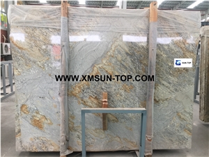 Polished Jazz Gold Granite/Multicolor Granite Big Slab& Tiles/Yellow Golden Granite for Tv Backdrop/Good Book-Match Effect