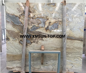 Polished Jazz Gold Granite/Multicolor Granite Big Slab& Tiles/Yellow Golden Granite for Tv Backdrop/Good Book-Match Effect