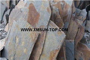 Rusty Slate Crazy Paving Tiles/Rustic Slate Loose Crazy Paving Stone/Rust Slate Flagstone Walkway Pavers/Slate Random Flagstone/Landscaping Stone