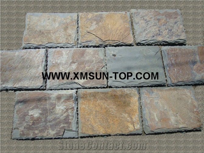 Rusty Slate Roofing Tile Rectangle Shape/China Slate Roofing Tiles with All Chiselled Edge/Slate Roof Tiles/Roof Covering and Coating/Stone Roofing