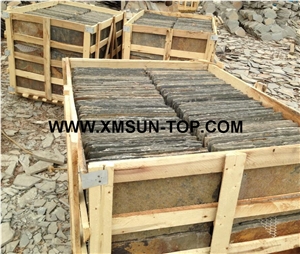 Rusty Slate Roofing Tile Rectangle Shape/China Slate Roofing Tiles with All Chiselled Edge/Slate Roof Tiles/Roof Covering and Coating/Stone Roofing