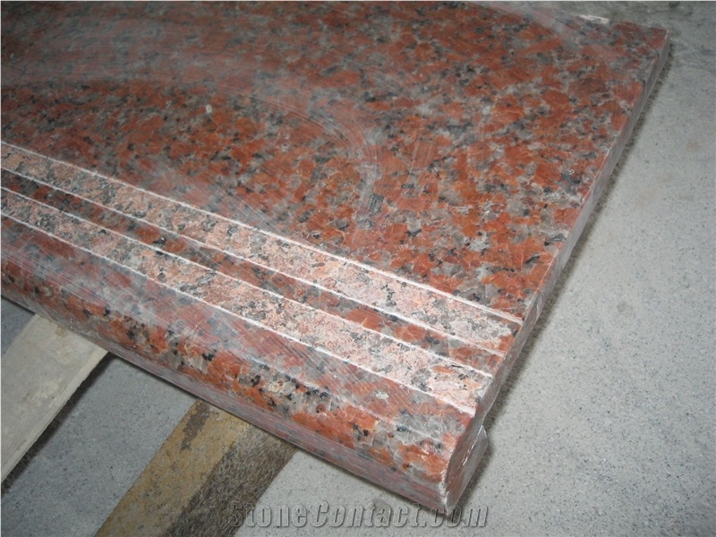 G562 Granite Stair Steps,Red Maple Leaf Deck Stair Riser,G562 Red Stair Treads,Granite Staircase,Factory Price Advantage Stone Steps,Deck Staircase