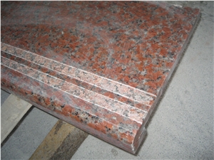 G562 Granite Stair Steps,Red Maple Leaf Deck Stair Riser,G562 Red Stair Treads,Granite Staircase,Factory Price Advantage Stone Steps,Deck Staircase