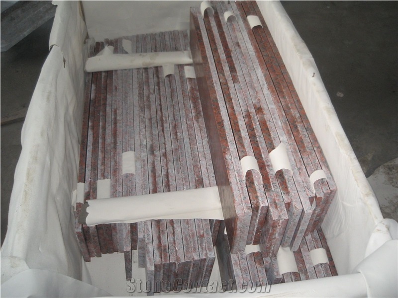 G562 Granite Stair Steps,Red Maple Leaf Deck Stair Riser,G562 Red Stair Treads,Granite Staircase,Factory Price Advantage Stone Steps,Deck Staircase