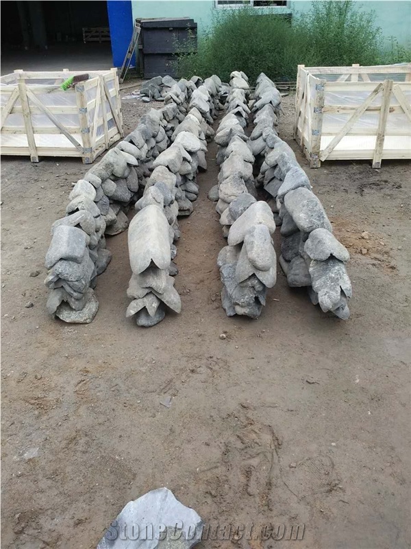 Garden Boulders,Garden Rock Stone,Landscaping Stone,Natural Limestone Palisade, Round Stone, Garden Rock, Rock Pebble & Gravel, Alpine Walling