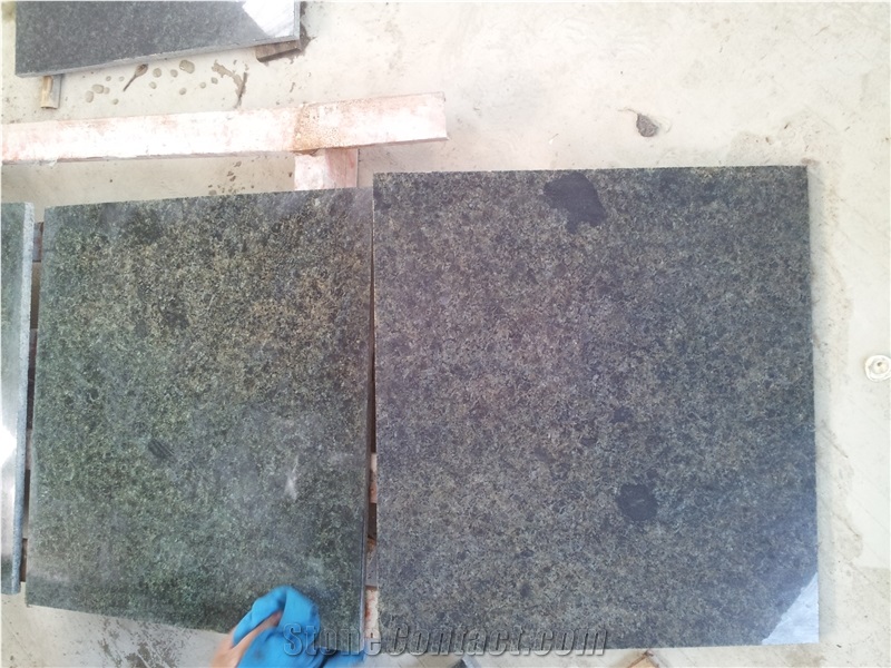 China Green Granite Kerbstone, Plished Curbstone, Road Stone, Olive Green Granite Side Stone