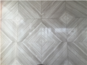 Grey Wood Marble Medallions Wall Floor