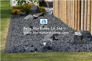 Chinese Black Slate Flower Bed Stone,Slate Gravels,Slate Crack Stone,Black Crushed Stone,Black Slate Stone Chippings,Garden Stone,Landscaping Stone