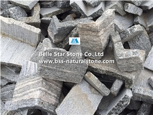 Cloudy Grey Granite Field Stone,Granite Loose Ledge Stone,Gray Cloud Granite Thin Stone Veneer,Granite L Corner Stone,Granite Wall Stone Cladding