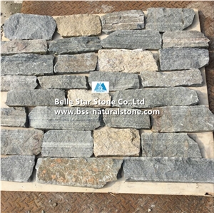 Granite Mixed Quartzite Field Stone,Natural Loose Ledge Stone,Quartzite Granite Thin Stone Veneer,Natural L Corner Stone,Natural Wall Cladding