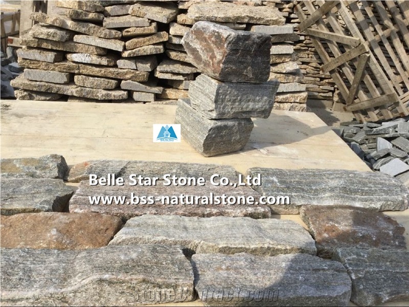 Pink Quartzite Field Stone,Quartzite Loose Ledge Stone,Pink Quartzite Thin Stone Veneer,Quartzite Stone Wall Cladding,Wall L Corner Stone
