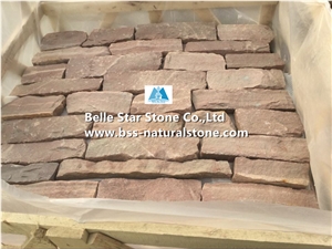 Red Sandstone Field Stone,Sandstone Siding Stone,Red Sandstone Retaining Wall,Red Wall Cladding,Sandstone Ledge Stone,Red Sandstone Thin Stone Veneer