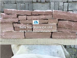 Red Sandstone Field Stone,Sandstone Siding Stone,Red Sandstone Retaining Wall,Red Wall Cladding,Sandstone Ledge Stone,Red Sandstone Thin Stone Veneer