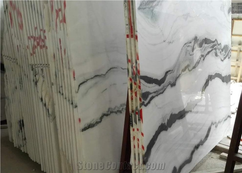 China Panda White Marble with Grey Vein Tiles & Slabs, Marble Wall Covering Tiles, Marble Floor Covering Tiles
