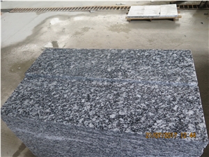 China Cheap Granite White Oyster White Wave Oyster Pearl Granite Spray White Sea Wave G423 Granite Polished Flamed Tile Slab