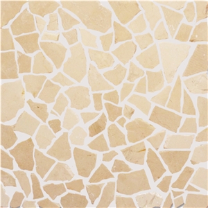 Crema Marfil Crazy Cut Marble 31cm X 31cm