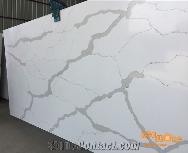 Factory Price Crystallized Marble Slabs, Artifical White Marble, Artifical Stone Slabs & Tiles, White Slabs for Countertop, Cut to Size for Project