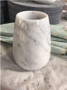 Vase Making by Bianco Carrara Material White Carrara Vase Italian White Marble Vase Beautiful Marble Vase