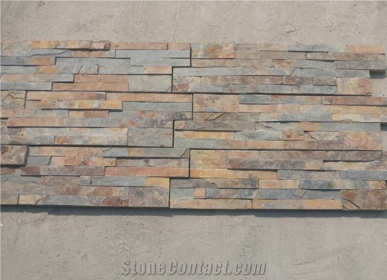 Back Concrete Culture Stone Wall Panels,Wall Cladding,Rusty Yellow Wall Cladding