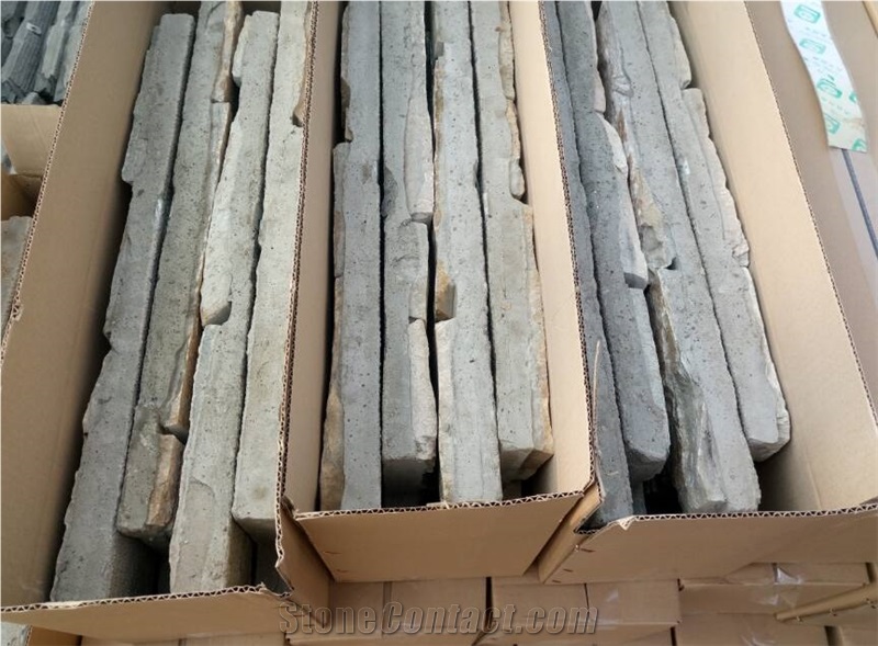 Back Concrete Culture Stone Wall Panels,Wall Cladding,Rusty Yellow Wall Cladding