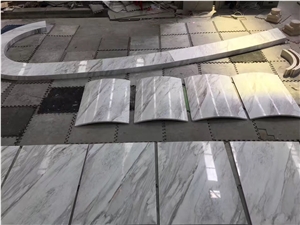 Volakas White Polished Slabs Tiles Counter Top, White Marble Bar Top,Commercial Counters