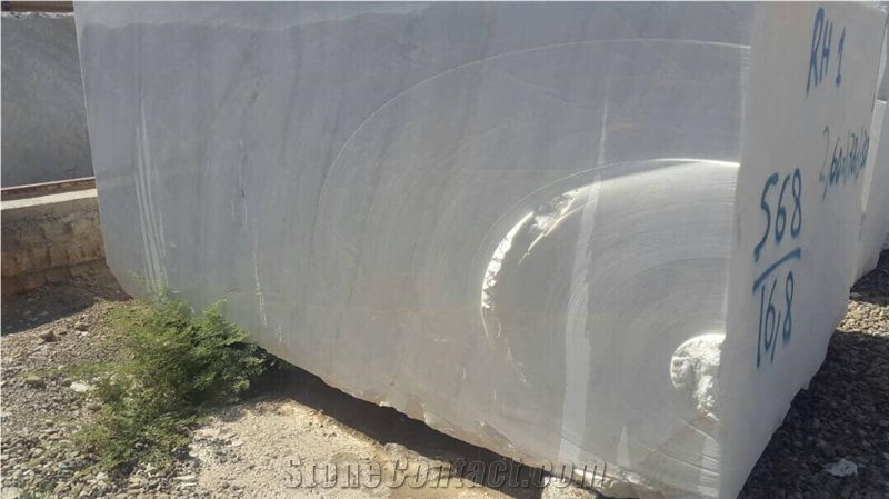 White Crystal, Iran White Marble Block