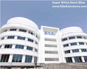Nano Crystallized Glass Stone for Wall Cladding and Floor Man-Made White Marble Slab Tile