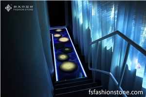 Special Laminated Jade Glass Slab,For Interior & Exterior Decoration.