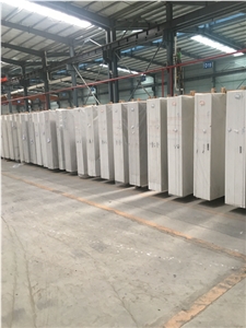 Pure White Quartz Stone Slabs & Tiles/Solid Surface Engineered Stone Wall Tiles & Floor Tiles，Used for Countertop & Vanity Top