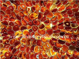 Red Agate Tiles /Red Agate Wall Tiles and Pannels Backlit / Red Agate Slab /Red Agate Countertop/Semiprecious Stone Tiles / Gemstone Tiles Stone