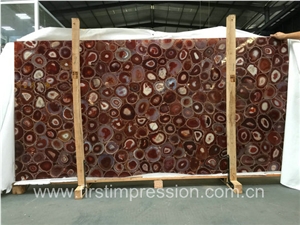 Red Semi Precious Stone /Red Agate Bar Top Backlit /Red Agate Bar Countertop