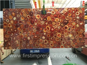 Red Semi Precious Stone /Red Agate Bar Top Backlit /Red Agate Bar Countertop