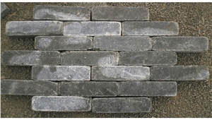 China Origin Grey Color Bluestone Tumbled Processing Floor Paver, Blue Limestone Hard Dencity Strong Solid Paving Covering Cube Stone Brick