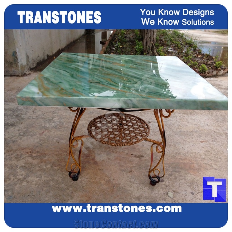 Antique Traditional Style Black Acrylic Marble Square Coffee Table Set with Metal Legs,Honed Desk for Custom