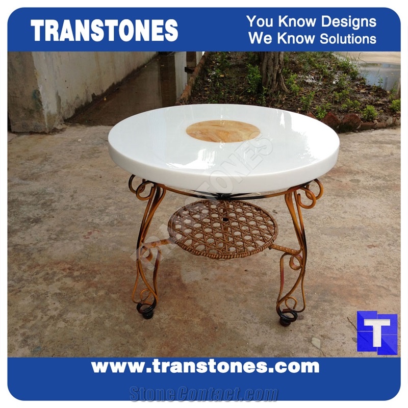 Antique Traditional Style Black Acrylic Marble Square Coffee Table Set with Metal Legs,Honed Desk for Custom
