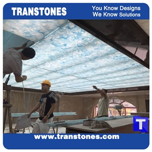 Artificial Onyx Stone Ceiling Acrylic Sheet