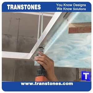 Artificial Onyx Stone Ceiling Acrylic Sheet