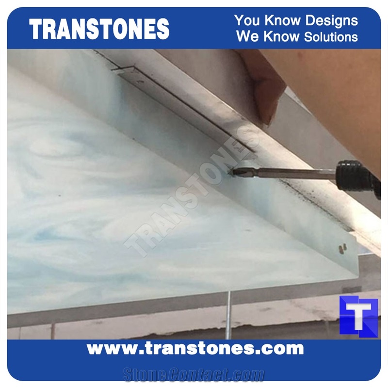 Artificial Onyx Stone Ceiling Acrylic Sheet