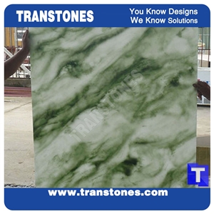 Engineered Light Green Artificial Onyx Solid Surface Alabaster Slabs,Tile to Size Panel for Wall Cladding,Floor Covering,Glass Manmade Stones