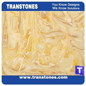 Faux Alabaster Sheet Brown Onyx Stone for Bar Counter Reception Desk Kitchen Tops