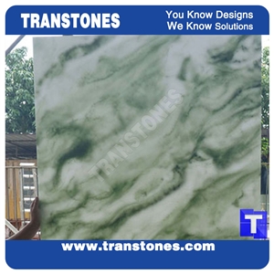 Green Alabaster Sheet Artificial Green Wall Panel Transtones Faux Marble
