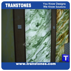 Green Alabaster Sheet Artificial Green Wall Panel Transtones Faux Marble