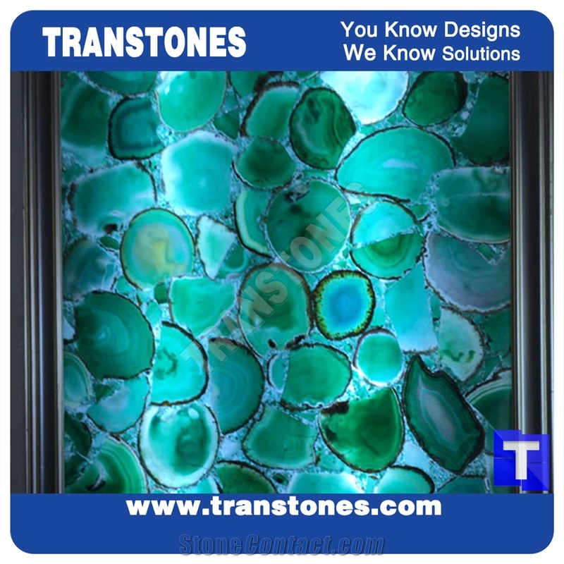 Natural Agate Transtones with Shining Yellow Color