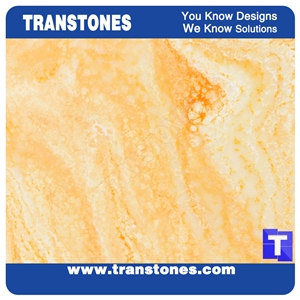 Orange Streak Veins Faux Marble Alabaster Sheet for Commercial Bar Counter and Table Tops