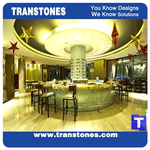 Shadow Grey Artificial Solid Surface Marble Commercial Bar Top,Custom Countertops Engineered Stone Counter
