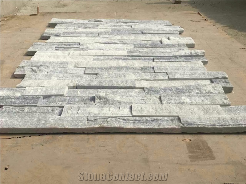 Alaska Gray Marble Tiles & Slabs, Rock Face, Wall Tiles