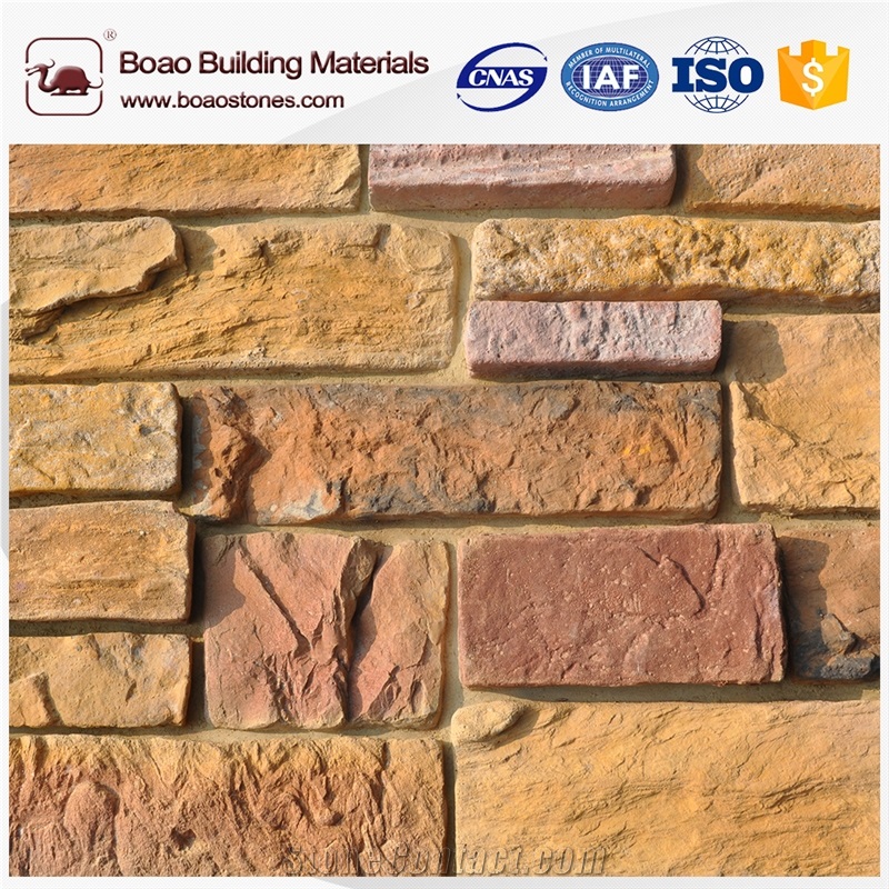 New Design Faux Stone Flat Piece Wall Siding