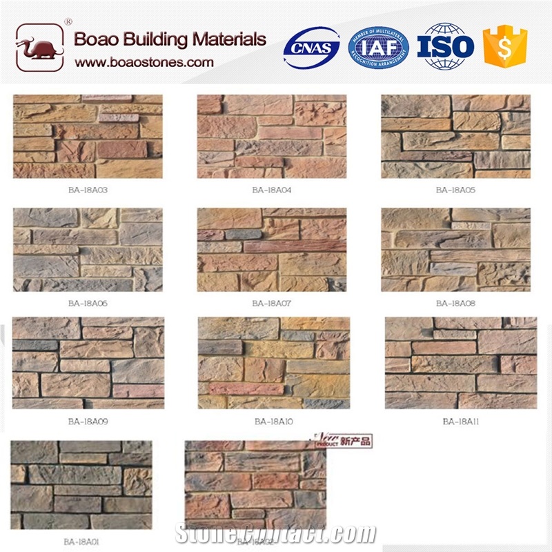 New Design Faux Stone Flat Piece Wall Siding