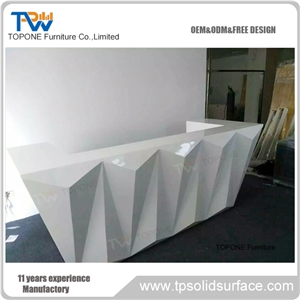 2017 Modern Design Artificial Marble Stone Salon Reception Desk Tops, Interior Stone Acrylic Solid Surfce Salon Table Tops Design, Slaon Furniture Oem