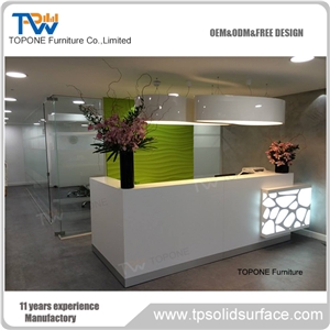2017 Modern Design Artificial Marble Stone Salon Reception Desk Tops, Interior Stone Acrylic Solid Surfce Salon Table Tops Design, Slaon Furniture Oem